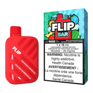 Flip Bar Dual Disposable Straw Nana Orange Ice and Blue Razz Watermelon Ice